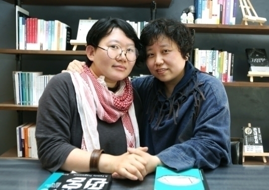 노유다(왼쪽) 대표와 나낮잠 대표 ⓒ이정실 여성신문 사진기자