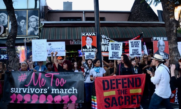 지난 10월 초 미국 각 지역에서 연이어 열린 브렛 캐버노 연방대법관 지명자의 인준 저지를 위한 미투 행진이 벌어졌다. 이번 사건은 미투 운동이 재점화되는 계기가 됐다. ⓒMe Too March International