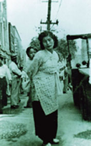 Director Park Namok, the first-ever woman film director on Korea. Stories of Park rushing around the film set carrying her baby have become a legend in the Korean film industry. Parks film The Widow (1955) was considered revolutionary in her day because it dealt with various relationships centering on a woman including the love affair of a married woman.