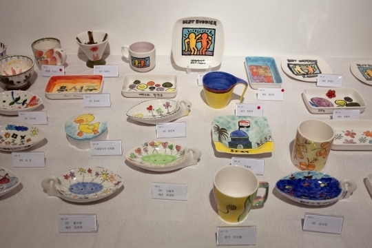 At Best Buddies Korea Exhibition, people with and without IDD made these ceramics.