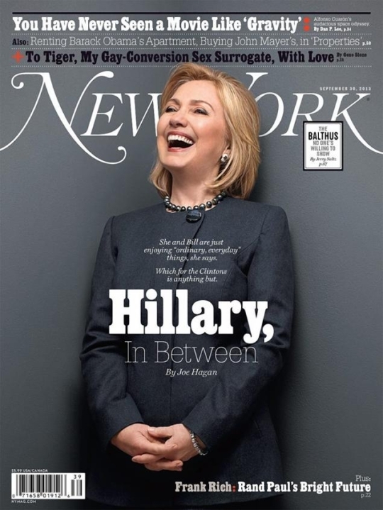 Cover of New York Magazine with Hillary Clintons interview