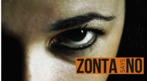 Campaign ad for “Zonta Says NO” campaign run by International Zonta Club.