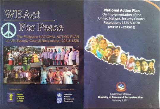 The Philippines(left) and Nepal established a National Action Plan for the implementation of the SCR 1325 and 1820