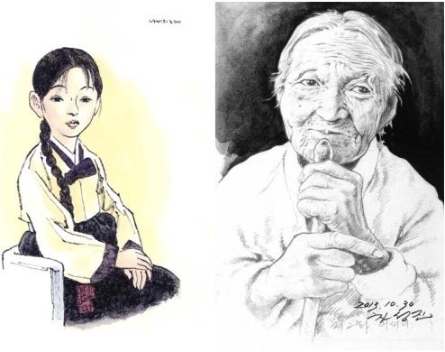 (from left) “Butterfly’s Song“ by artists Kim Gwangsung and Chung Kiyoung, and ”When the day comes“ by Cha Sungjin.