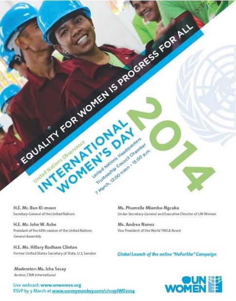 Visit www.internationalwomensday.com and check out events in different countries and regions.