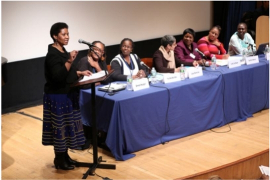 UN Women Executive Director Phumzile Mlambo-Ngcuka speaking at an event related to African women.